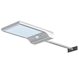 Solar Powered Lights Outdoor, Patio Deck Lights 36 LEDs, Super Bright Outside Waterproof Motion Sensor Lights, Solar Powered Lighting for Yard, Backyard, Pathway & Driveway (White, Gutter Light Type)