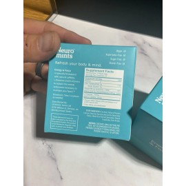 Neuro Mints 2 x Neuro Mints L-theanine B-12 Nootropics Caffeine 54 pcs Boost Energy & Focus