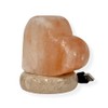 USB Himalayan Salt Lamp - Heart Love Carved Shape Pink
