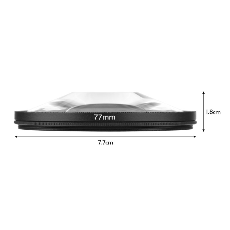 77mm Whirlpool Glass Prism Kaleidoscope Lens Filter Optical Glass Lens