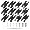 Kyuionty 12 Pack H-Shape Cabinet Hinges, 3.5 Inch Length Hammercraft