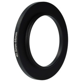 vhbw 40.5mm to 55mm Step Up Ring Adapter for Camera Lens Filter Adapter Metal Black