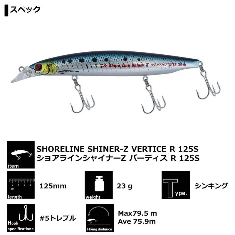 Daiwa Seivas Minnow Shoreline Shiner Z Vertis R 30th Color