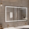 24"x32" LED Bathroom Mirror with Front Lights, Dimmable Vanity Mirror
