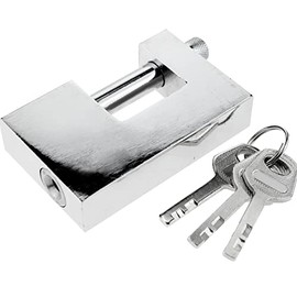 Micro Traders Shutter Padlock Heavy Duty Shackle Pad Lock Steel 90mm