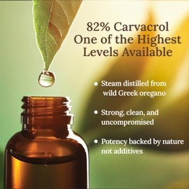 MY LAND Organic Oregano Oil Drops – 10ml, Pure, Undiluted, Dropper Bottle High Carvacrol Content | Steam Distilled from Mt. Olympus Oregano | Immune & Digestive Support