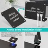 2PCS Black Acrylic Weekly Dry Erase Board with Stand for