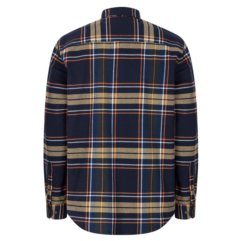 Hoggs of Fife Coll Cotton Twill Check Shirt Large NavyLargeNavy