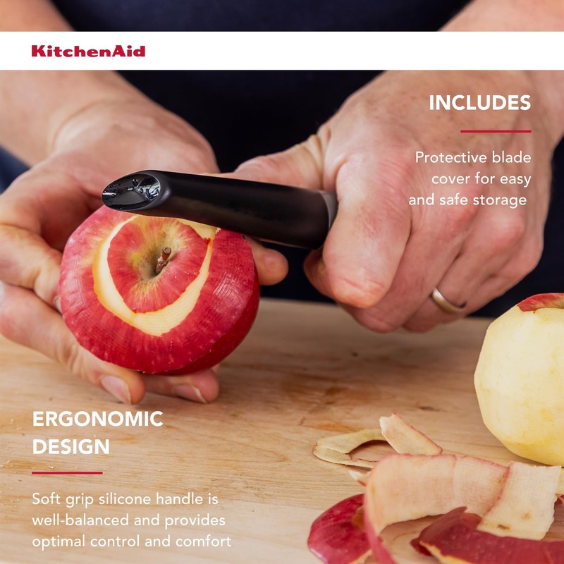 KitchenAid Soft Grip Euro Peeler - Charcoal Grey