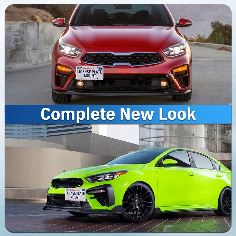 Front Bumper License Plate Mount Compatible with 2018-up Kia Stinger