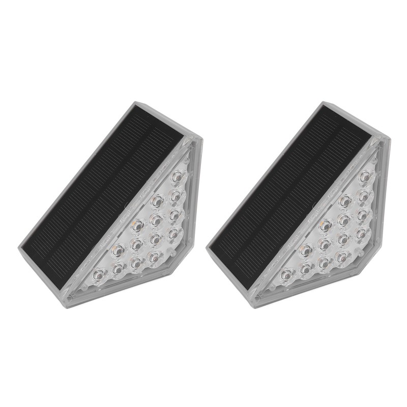2 Set Solar Step Lights Triangle Solar Stair Light IP68