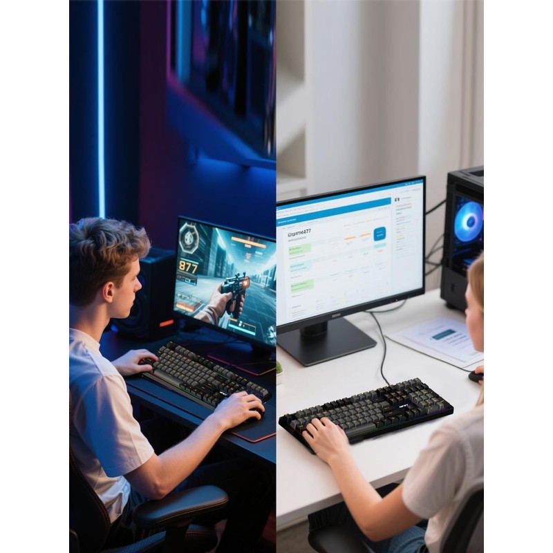 NPET CR108 108 Key RGB Gaming Mechanical Keyboard with Hot