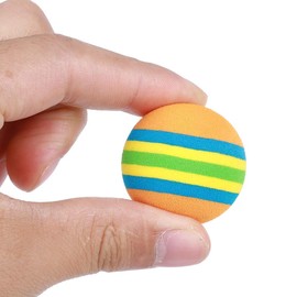 Bnineteenteam Pelotas de práctica de de Espuma EVA de 50 Piezas, Pelota de de Rayas de práctica, Pelotas de práctica de Columpio Coloridas para Entrenamiento(Naranja Azul