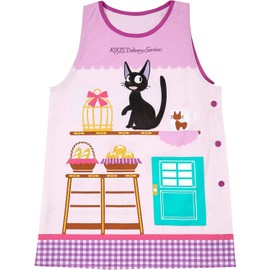Marushin 1025009500 Studio Ghibli Kiki's Delivery Service, Jiji Scrunchie Orchid-type Apron