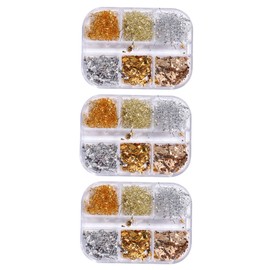 Minkissy Glitter Nail Sequins Nail Art Stickers for Manicure Handicraft Easy Application for Parties Everyday Use