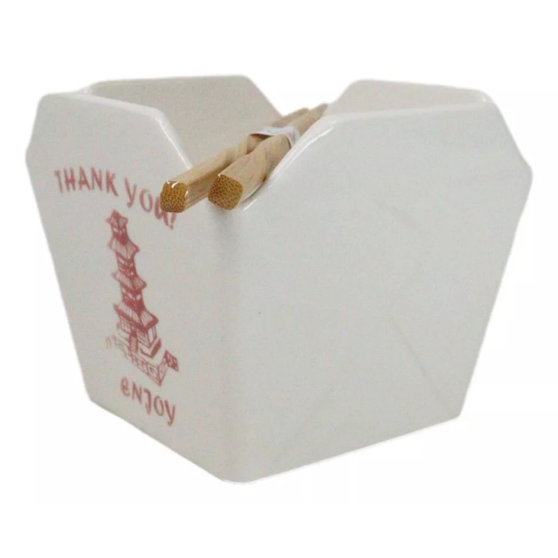 Oriental Buddha Pagoda Asian Takeout To Go Box Serving Bowl