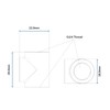 Bykski G 1/4in. Triple Female 90 Degree T Adapter Fitting