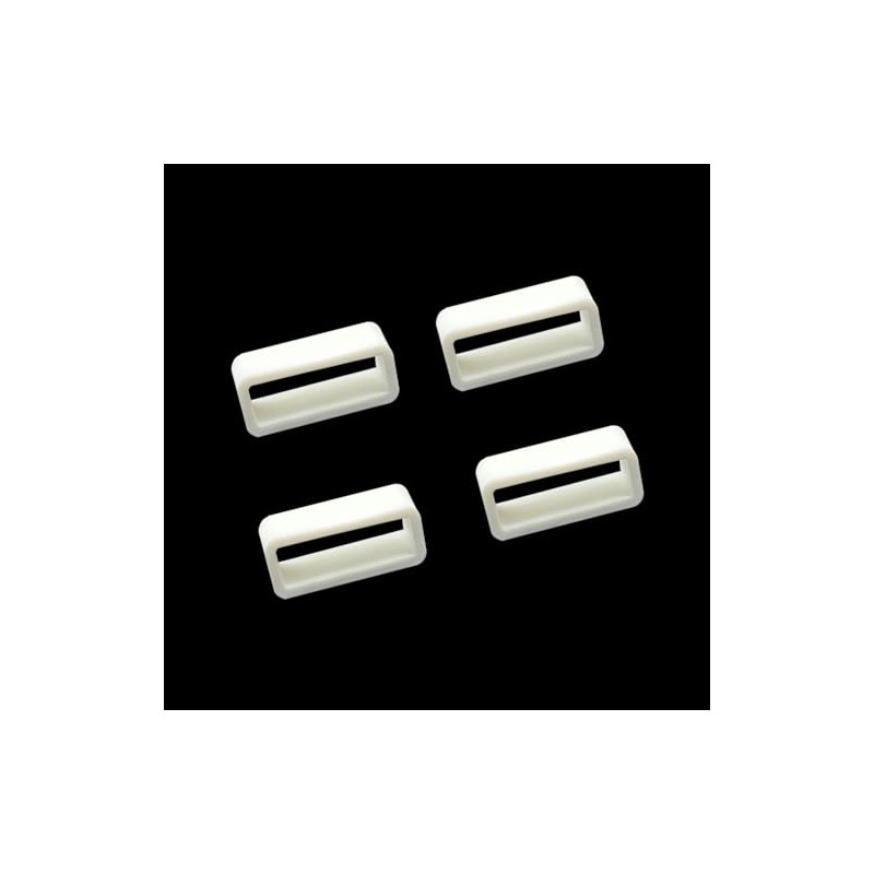 Aliotech 4pcs Rubber Leather Watch Band Strap Loops Black Silicone
