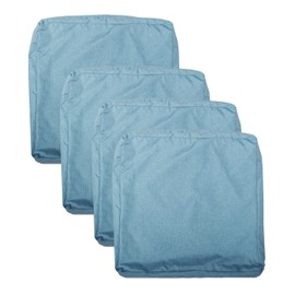 Youngseahome Fundas de cojín para asiento de patio, fundas de repuesto lavables, impermeables, para muebles de exterior, para sofá, jardín, sofá, azul agua, 24 x 24 x 4 pulgadas, solo fundas