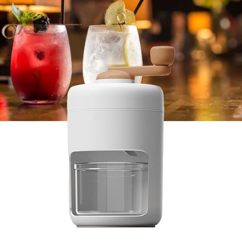 Portable Ice Crusher ABS Metal Manual Shaved Ice Maker Snow