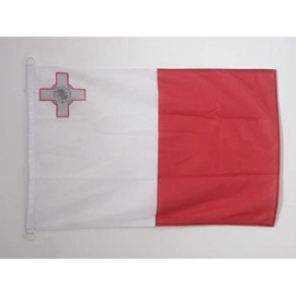 Malta Flag 3' x 5' External Use - Maltese flags 90 x 150 cm - Banner 3x5 ft Knitted Polyester with rings - AZ FLAG