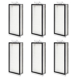 DianSung HEPA Filter Accessories for Roborock Q8 Max/ Q8 Max+/ Q7 Max/ Q7 Max+/ Q7/ Q7+/ Q5 Max+/ Q5 Pro/ Q5 Pro+/ T8 Robot Vacuum Cleaner Replacement Part, Washable and Reusable, 6 Pieces