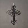 Yamfurvo Antique Wall Mount Layered Cross, Metal Scrolled Wall Art