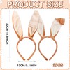 Matreeglam Easter Bunny Ears Headband for Women, Plush Foldable Bunny