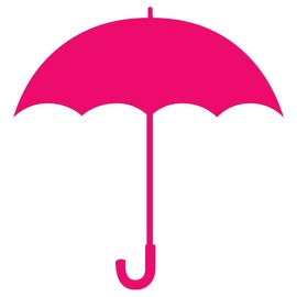 NBFU Umbrella Silhouettes 1 (Pink) (Set Of 2) Premium Waterproof Vinyl Decal Stickers For Laptop Phone Accessory Helmet Car Window Bumper Mug Tuber Cup Door Wall Decoration