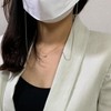 Baby Mask Strap Chain with Beads Thread Strap Silver 3ea