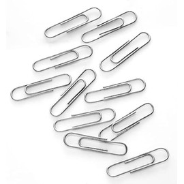 Alevar 100 Steel Paper Clips 50mm No.5 Large Office Clips