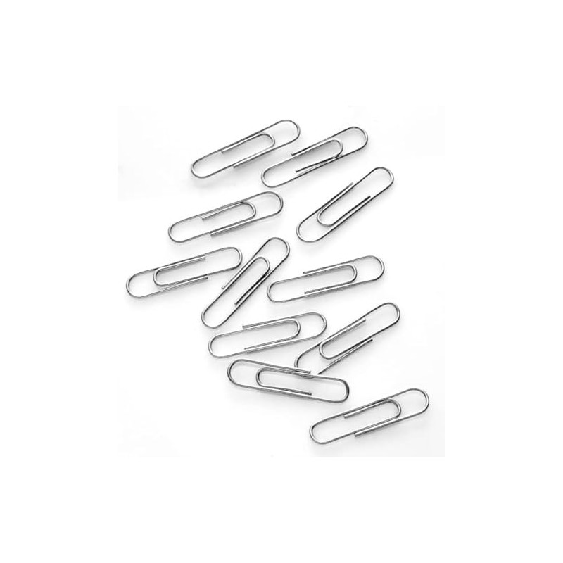 Alevar 100 Steel Paper Clips 50mm No.5 Large Office Clips