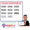 Sello Automático Empresarial, 1.4 x 3.8 cm, Frases Comerciales, Tinta