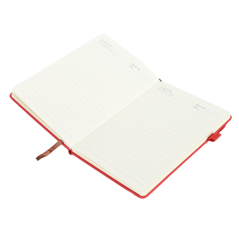 A5 Lined Notebook Portable PU Leather Hardcover Notebook with Elastic