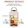 Khobisoft Food Flask With Folding Spoon, 600ml (20oz) Stainless Steel