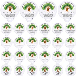 Roowest 30 Sets Family Reunion Party Favors Family Tree Round Folding Fans Handheld Remembering Our Roots Fans with Storage Bags for Guest Gathering Gifts