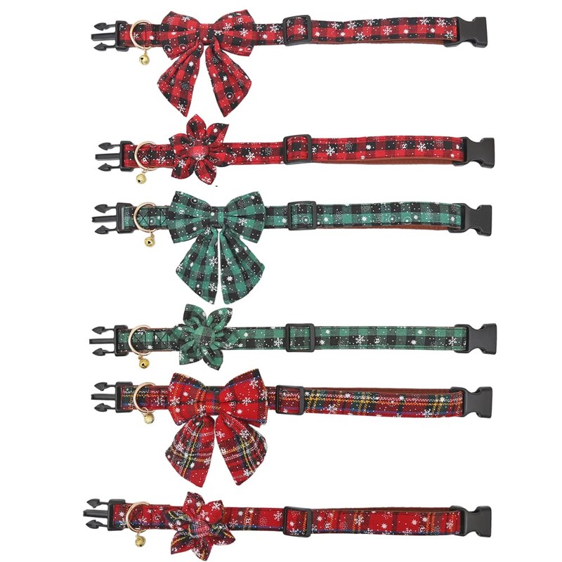 Collar de perro de Navidad, copo de nieve, clásico a