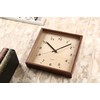KATOMOKU muku square clock km-38B Wood Walnut Wall Clock Continuous