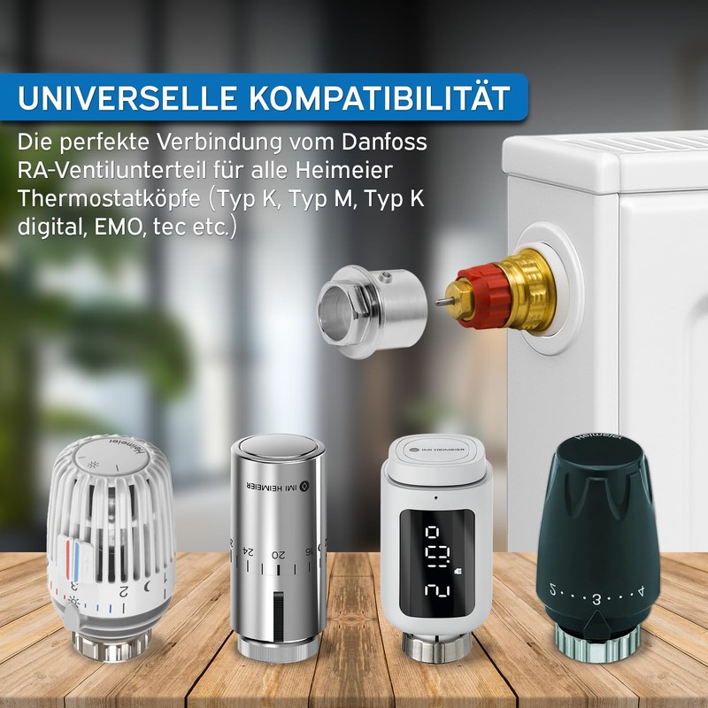 Adapter 9702-24.700 for Danfoss RA Valves - Suitable for Heimeier