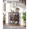 CHOEZON Shoe Rack, 4-Tier Slanted Shoe Storage Shelf, Narrow Shoe