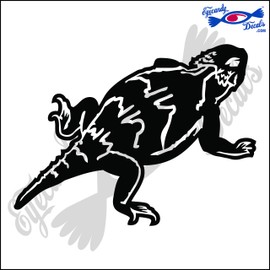Eyecandy Decals Texas Horned Lizard 6" Decal Sticker Black