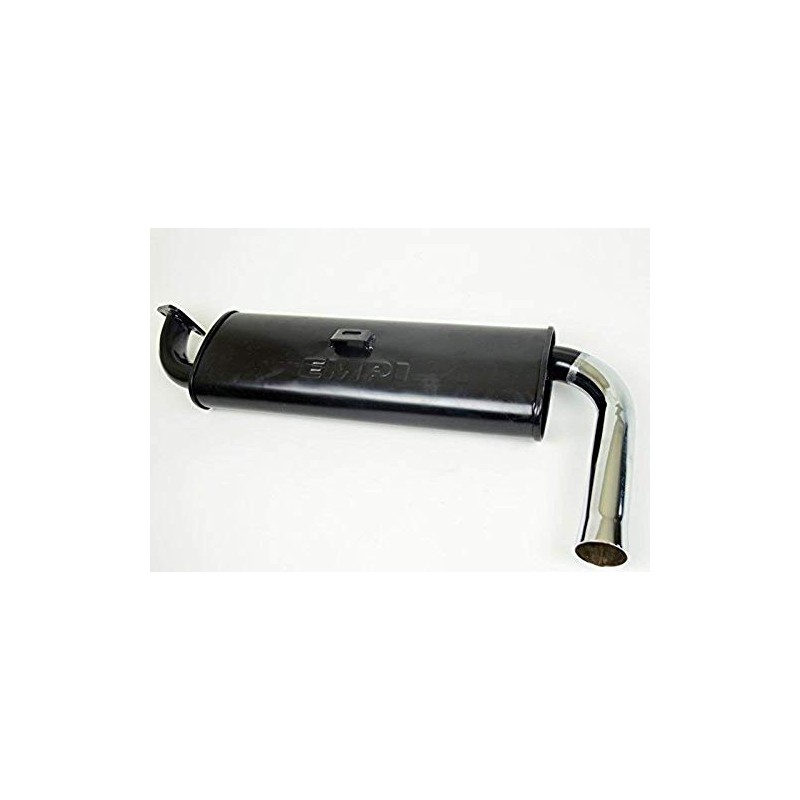 Quiet Muffler, with Chrome Tip, 3 Bolt Flange, for Beetle,