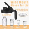 Mason Jar Pour Spout Lid for Wide Mouth Mason Jars,
