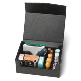 Möbius [Good Auspicious Checkerboard Pattern / Seal Case Series] Large Size Stamp Box Stamp Case (Seal, Rubber Stamp, Business Stamp, Vermilion, Imprinting Mat, Stamp Stand, etc.) Corporation No. 08