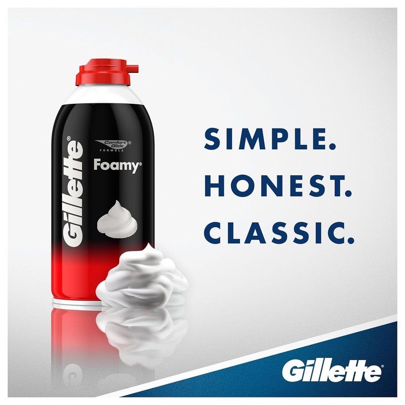 Gillette Foamy Regular Shaving Foam, 2 Oz (Pack of 4)