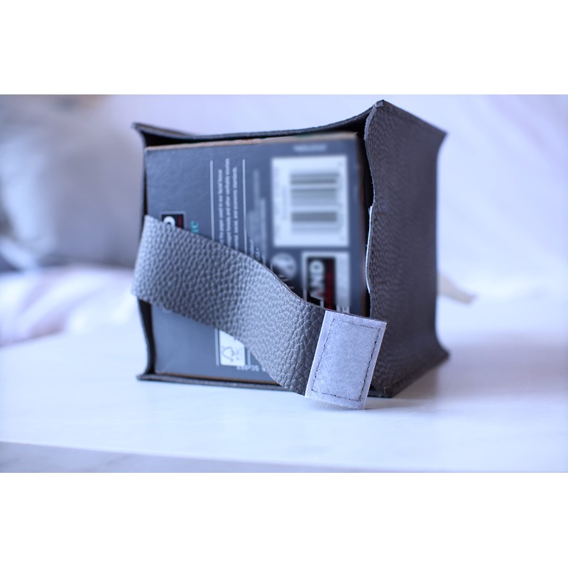 Tissue Box Cover Holder with Bottom Belt by Carrot's Den