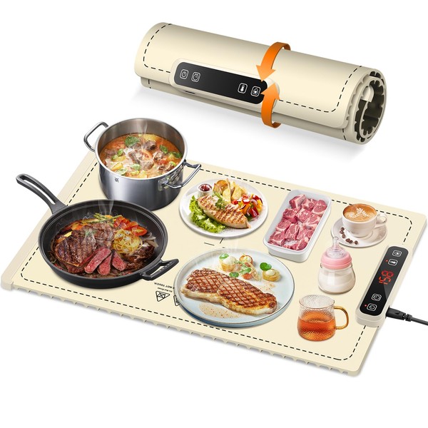 ByNaRIX Warming Mat for Food, 6 Temp Adjustable Silicone Electric