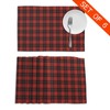 Christmas Plaid Red Black Buffalo Check Placemats for Dining Table