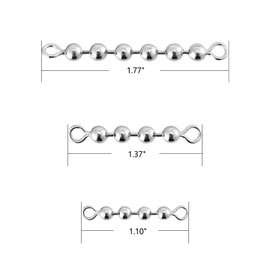 Dr.Fish 20 Pack Fishing Bead Chain Swivels Stainless Steel Catfish Swivels Catfish Tackle Catfish Rig Fishing Tackle Fishing Gear Freshwater Saltwater