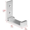 Aluminium Wall Mount Hooks, Clothes Hooks, 90° Foldable Headphone Holder,